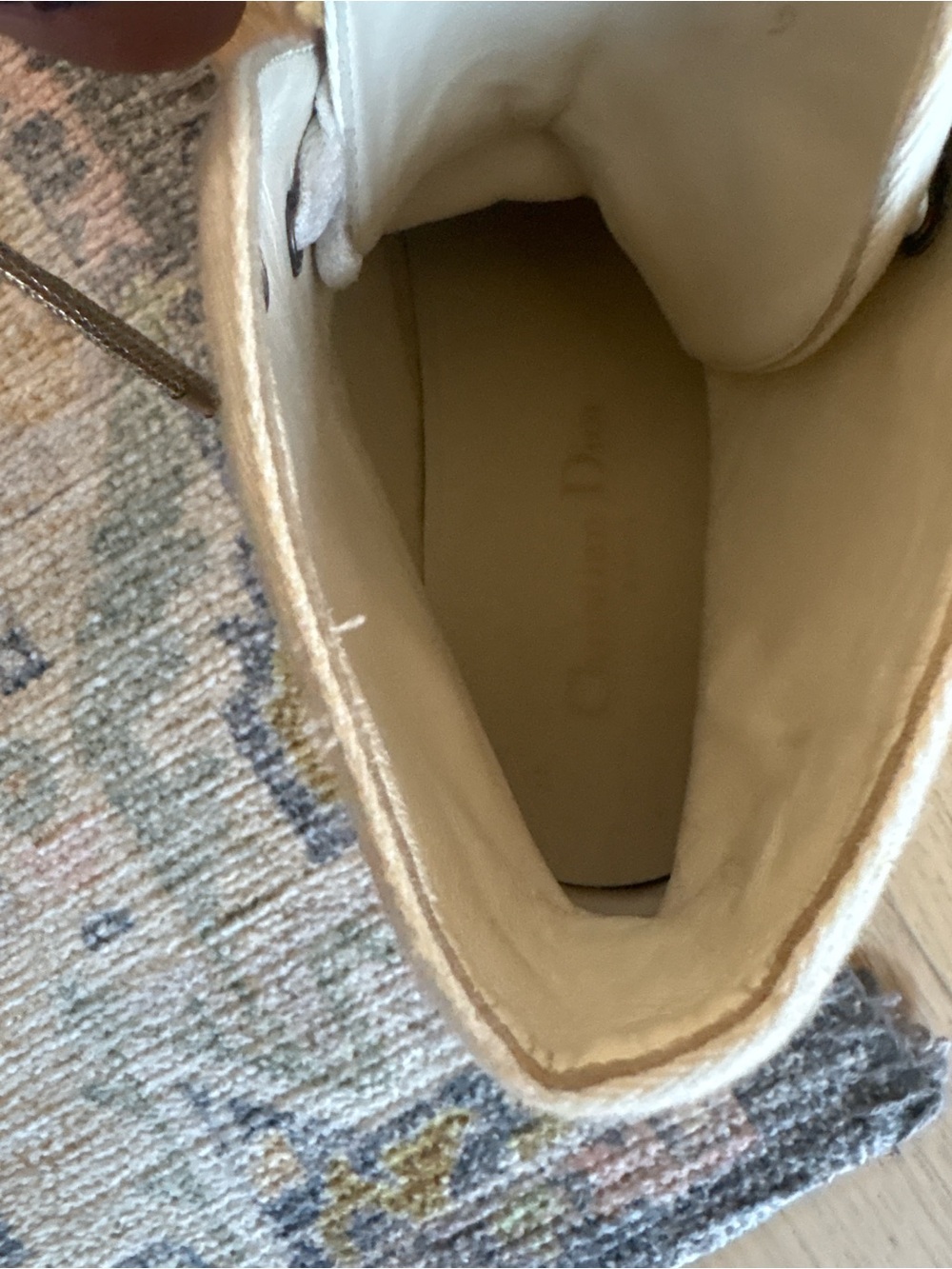 Dior Women High-Top Sneakers in Beige - Picture 3 of 5